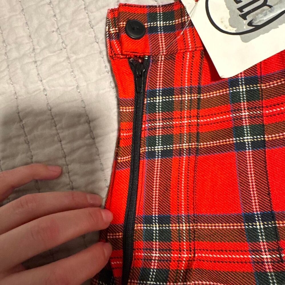 Authentic Y2K Red Pleated Plaid Mini Skirt • 90s/Y2K Vintage~ by Ultra Pink - Picture 5 of 7
